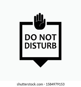 Do Not Disturb. Quiet Area. Noise Prohibition. Keep Silent, Silence Suggest.  Applied for Design, Presentation, Website or Apps Elements.