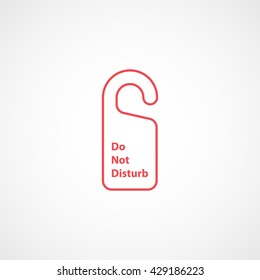 Do Not Disturb Red Icon On White Background