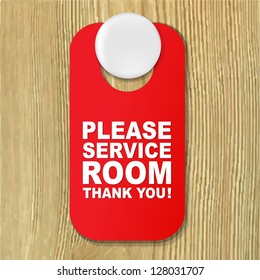 Do Not Disturb Red Sign With Gradient Mesh, Vector Illustration