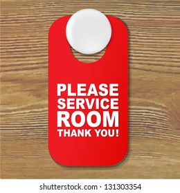 Do Not Disturb Red Sign With Gradient Mesh, Vector Illustration