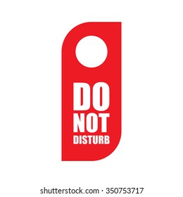 Do Not Disturb Red Sign. Vector illustration