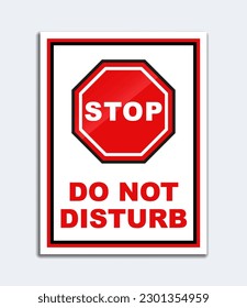 do not disturb restricted area signage door wall poster printable banner prohibition template design
