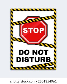 no perturbar el diseño de la plantilla de prohibición imprimible del afiche de la puerta de señalización de área de advertencia restringida