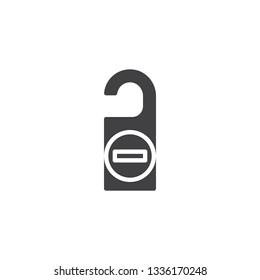 Do not disturb room tag vector icon. filled flat sign for mobile concept and web design. Hotel Door Hanger glyph icon. Symbol, logo illustration. Pixel perfect vector graphics