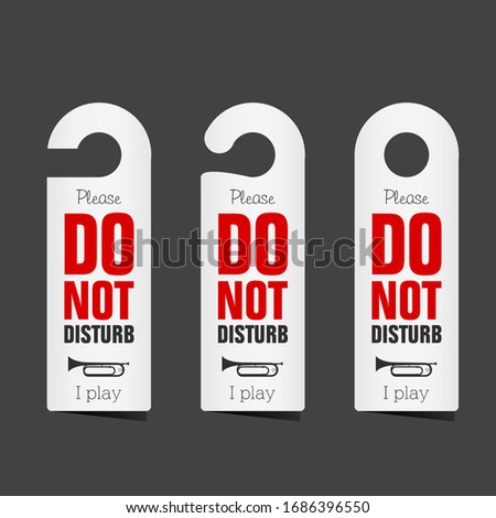 do not disturb set art illustration