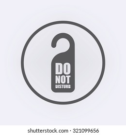 Do Not Disturb Sign in circle. Vector illustration