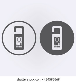 Do Not Disturb Sign in circle. Vector illustration
