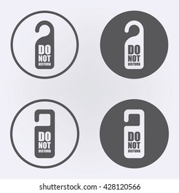 Do Not Disturb Sign in circle. Vector illustration