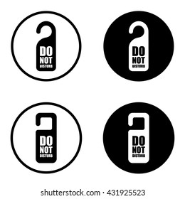Do Not Disturb Sign in circle. Vector illustration