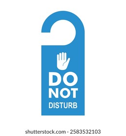 Do Not Disturb Sign Door Hanger for Hotel Room Door Light Blue Color