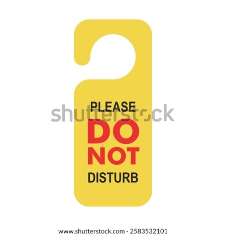 Do Not Disturb Sign Door Hanger for Hotel Room Door Yellow Color