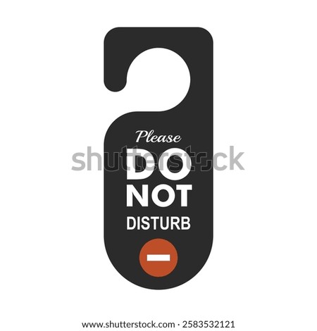 Do Not Disturb Sign Door Hanger for Hotel Room Door Dark Grey Color