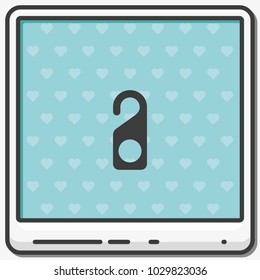 Do not disturb sign flat vector icon.