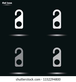 Do not disturb sign flat grayscale vector icon.