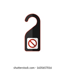 Do Not Disturb Sign, flat design.