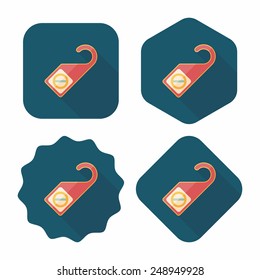 Do Not Disturb Sign, flat icon with long shadow