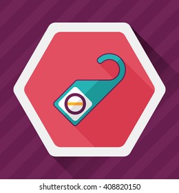 Do Not Disturb Sign, flat icon with long shadow