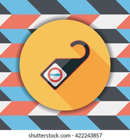 Do Not Disturb Sign, flat icon with long shadow