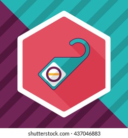 Do Not Disturb Sign, flat icon with long shadow