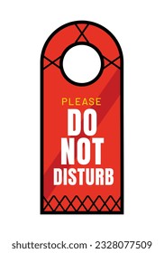 No Perturbe La Señal. Mensajes de advertencia de la puerta del hotel. Por favor, no moleste el diseño del hotel. carteles de suspensión de hoteles. ilustración vectorial.