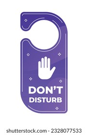 No Perturbe La Señal. Mensajes de advertencia de la puerta del hotel. Por favor, no moleste el diseño del hotel. carteles de suspensión de hoteles. ilustración vectorial.