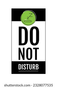 Do Not Disturb Sign. Hotel Door Warning Messages. Please do not disturb hotel design. hotel hanger signs. vector illustration.