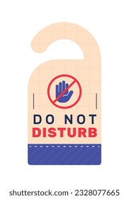 Do Not Disturb Sign. Hotel Door Warning Messages. Please do not disturb hotel design. hotel hanger signs. vector illustration.