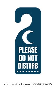 No Perturbe La Señal. Mensajes de advertencia de la puerta del hotel. Por favor, no moleste el diseño del hotel. carteles de suspensión de hoteles. ilustración vectorial.