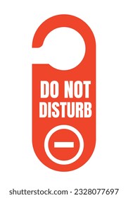 Do Not Disturb Sign. Hotel Door Warning Messages. Please do not disturb hotel design. hotel hanger signs. vector illustration.