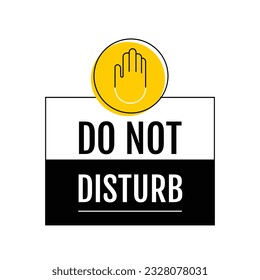 No Perturbe La Señal. Mensajes de advertencia de la puerta del hotel. Por favor, no moleste el diseño del hotel. carteles de suspensión de hoteles. ilustración vectorial.