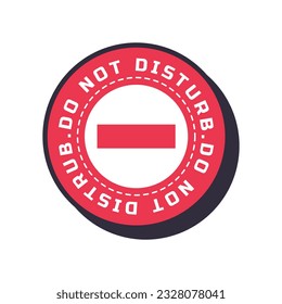 Do Not Disturb Sign. Hotel Door Warning Messages. Please do not disturb hotel design. hotel hanger signs. vector illustration.