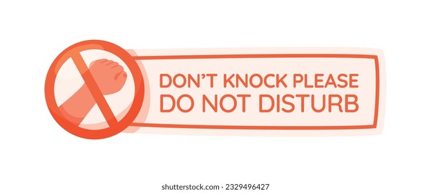 Do Not Disturb Sign. Hotel Door Warning Messages. Please do not disturb hotel design. hotel hanger signs. vector illustration.