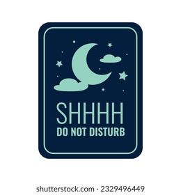 Do Not Disturb Sign. Hotel Door Warning Messages. Please do not disturb hotel design. hotel hanger signs. vector illustration.