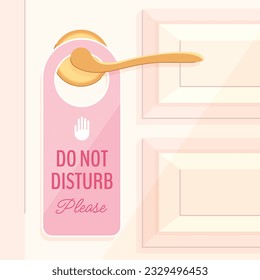 Do Not Disturb Sign. Hotel Door Warning Messages. Please do not disturb hotel design. hotel hanger signs. vector illustration.