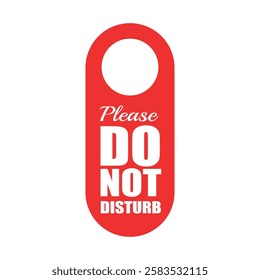 Do Not Disturb Sign Hotel Room Door Hanger Red Color