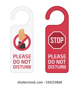Do Not Disturb Sign. Hotel Door Hanger Tags, Messages  please do not disturb.