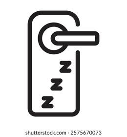 Do not disturb sign icon. Editable line icon. Vector illustration