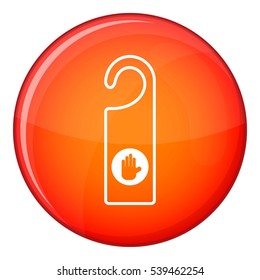 Do not disturb sign icon in red circle isolated on white background vector illustration