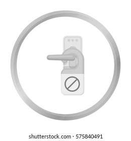 Do not disturb sign icon in monochrome style isolated on white background. Hotel symbol stock vector illustration.