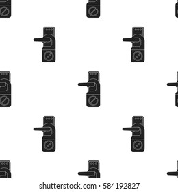 Do not disturb sign icon in black style isolated on white background. Hotel pattern stock vector illustration.