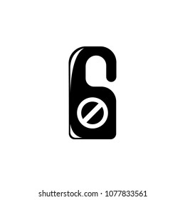 do not disturb the sign illustration. Element of a bathroom for mobile concept and web apps. Detailed do not disturb the sign illustration can be used for web and mobile on white background