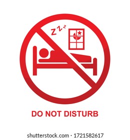 No perturbe el signo aislado en la ilustración del vector de fondo blanco.