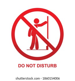 Do not disturb sign isolated on white background vector illustration.