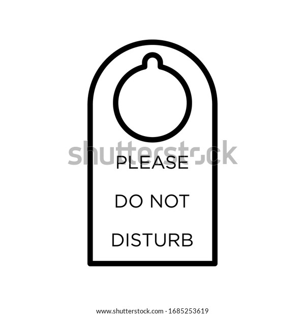 Do Not Disturb Sign Isolated Template Stock Vector (Royalty Free ...