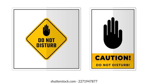 Do not Disturb Sign Label Symbol Icon Vector Illustration