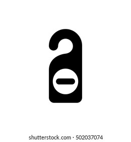 do not disturb sign label card black simple icon