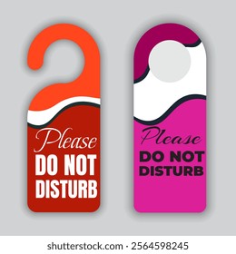 
Do Not Disturb Sign labels Door hanger mockup