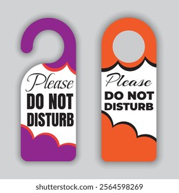 
Do Not Disturb Sign labels Door hanger mockup