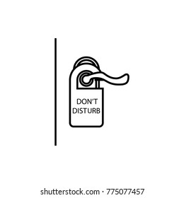 Do not disturb sign line icon. Travel line icon. Element of holidays icon. Premium quality graphic design. Signs, outline symbols collection icon for websites, web design, mobile on white background