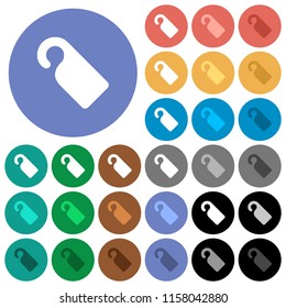 Do not disturb sign multi colored flat icons on round backgrounds. Included white, light and dark icon variations for hover and active status effects, and bonus shades on black backgounds.